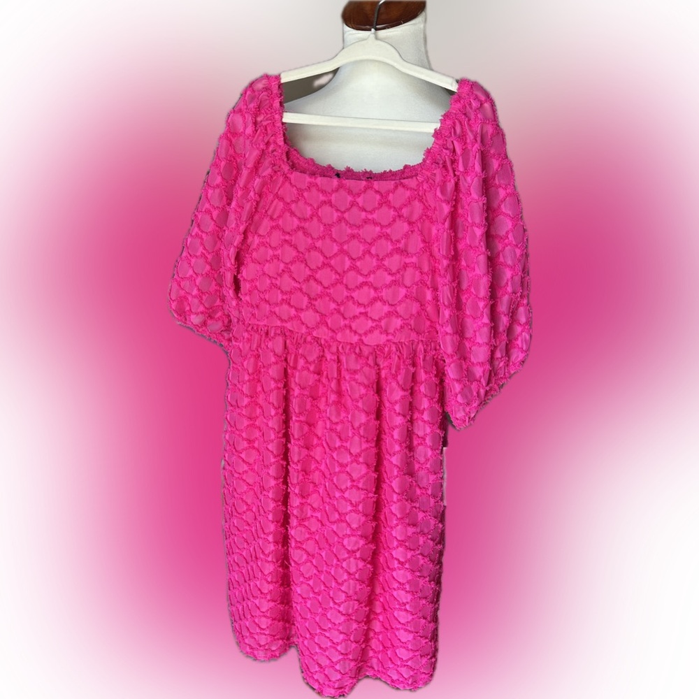 GIRLS, NWT Xtraordinary Pink Textured Dress, size 10
